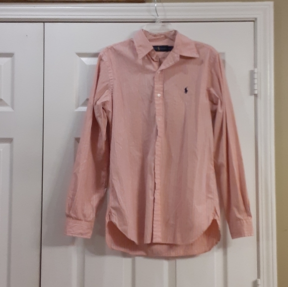 Ralph Lauren Orange And Blue Men's Button Down Casual Dress Shirt Size 14.5 - Picture 2 of 4